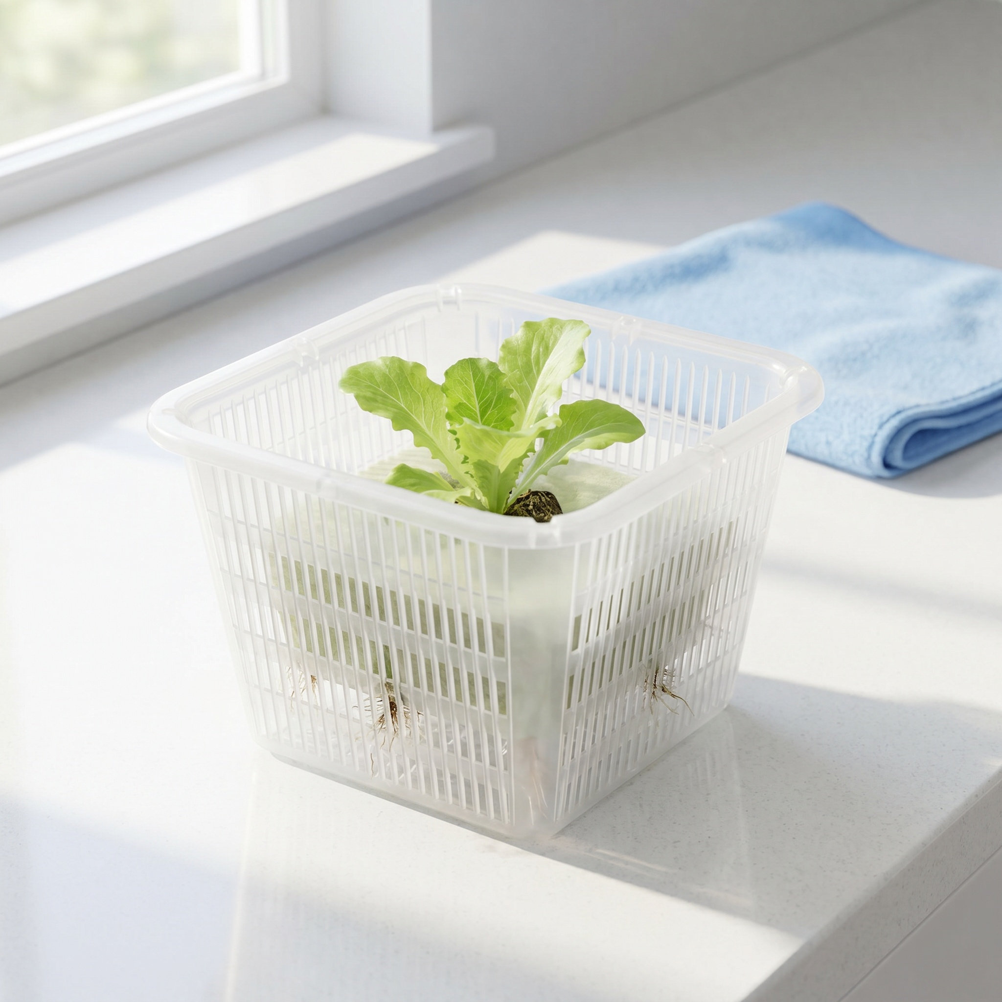 Plant Pot - 6 buah wadah jaring persegi untuk