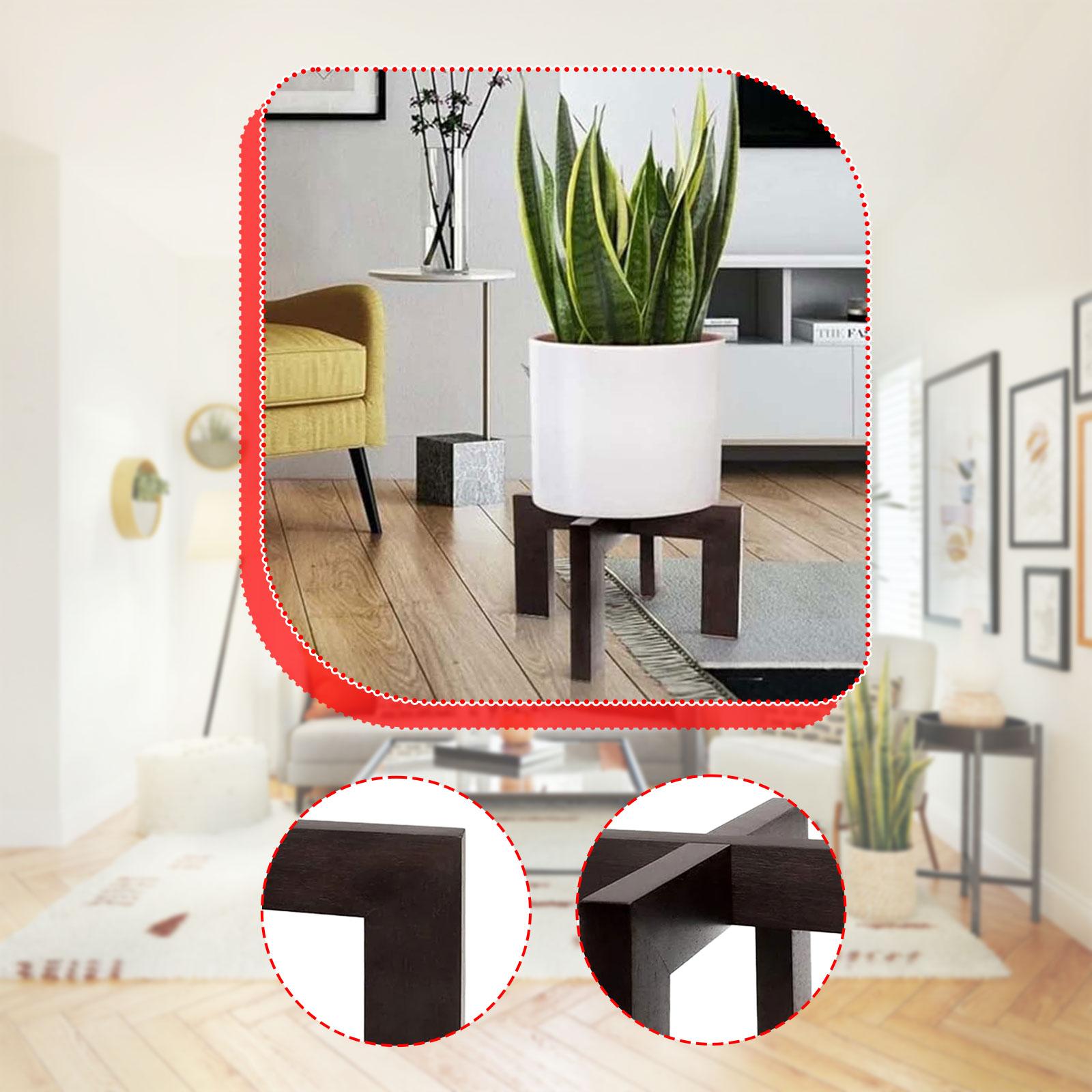 Rak Tanaman Kayu dengan Finish - Indoor Plants ulasan dan harga